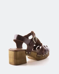 Fisherman|Wood Sandals-L'INTERVALLE Oline Tan Leather