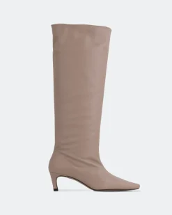 Tall Boots-L'INTERVALLE Omara Taupe Leather