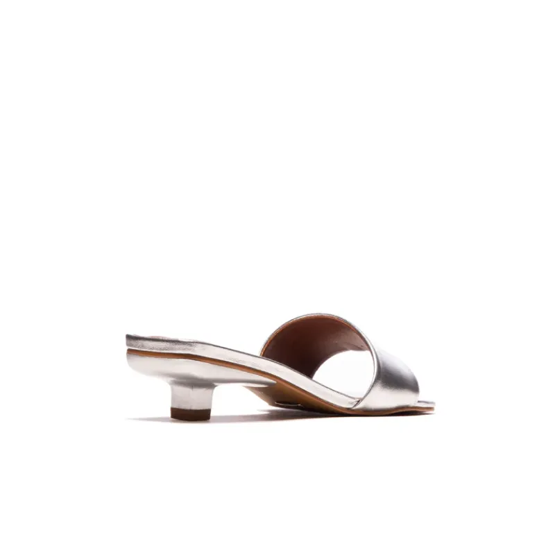 Mid Heels|Mules-L'INTERVALLE Omnia Silver Metallic