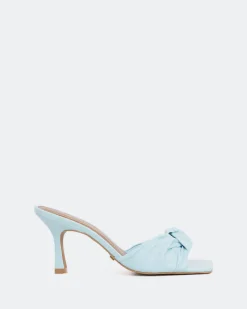 Mid Heels|Mules-L'INTERVALLE Opalia Blue Leather