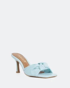 Mid Heels|Mules-L'INTERVALLE Opalia Blue Leather