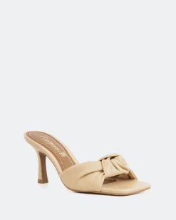 Mid Heels|Mules-L'INTERVALLE Opalia Camel Leather