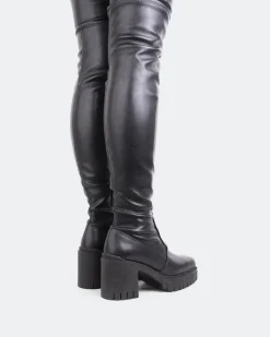 Over-the-knee|Stretch-L'INTERVALLE Orford Black Stretch