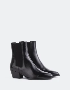 Chelsea|Ankle Boots-L'INTERVALLE Orsogna Black Leather