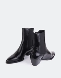 Chelsea|Ankle Boots-L'INTERVALLE Orsogna Black Leather