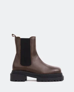 Chelsea|Ankle Boots-L'INTERVALLE Pacio Brown Leather