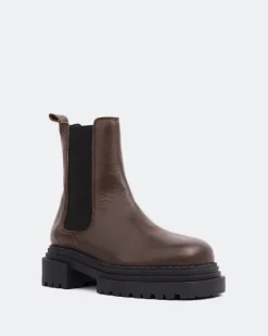 Chelsea|Ankle Boots-L'INTERVALLE Pacio Brown Leather