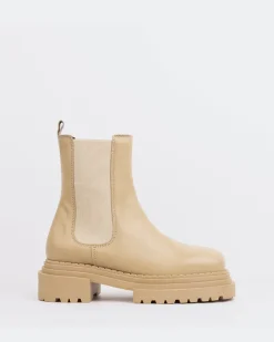 Chelsea|Ankle Boots-L'INTERVALLE Pacio Cream Leather