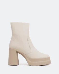 Platform|Ankle Boots-L'INTERVALLE Padua Off White Leather