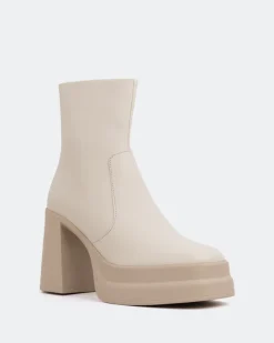 Platform|Ankle Boots-L'INTERVALLE Padua Off White Leather