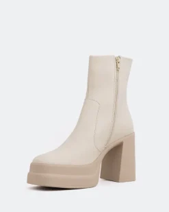 Platform|Ankle Boots-L'INTERVALLE Padua Off White Leather