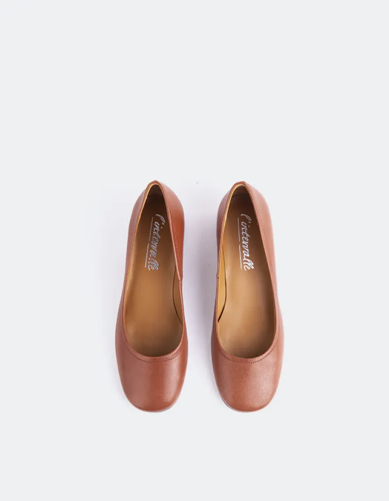 Pumps-L'INTERVALLE Paisley Tan Vintage Leather