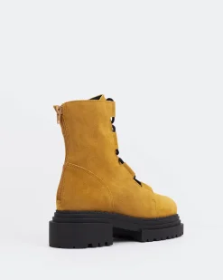 Lace-up|Ankle Boots-L'INTERVALLE Pantone Camel Suede