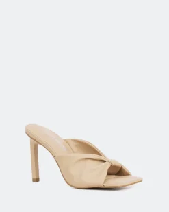 Mules-L'INTERVALLE Paqueta, Camel Leather/Cuir Chameau
