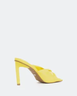 Mules-L'INTERVALLE Paqueta, Yellow Leather/Cuir Jaune