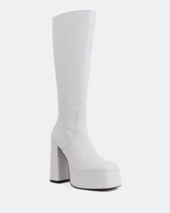 Platform|Tall Boots-L'INTERVALLE Parloir White Leather