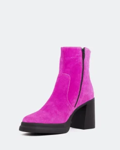 Ankle Boots-L'INTERVALLE Parma Fuchsia Suede