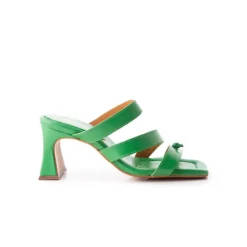 Mules-L'INTERVALLE Paseo Green Leather
