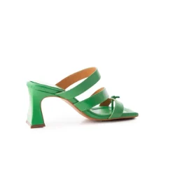 Mules-L'INTERVALLE Paseo Green Leather