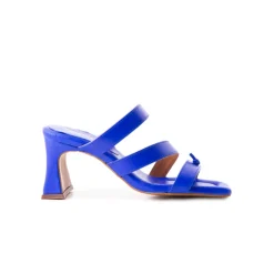 Mules-L'INTERVALLE Paseo Royal Blue Leather