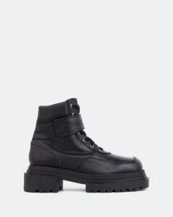Ankle Boots-L'INTERVALLE Peline Black Leather