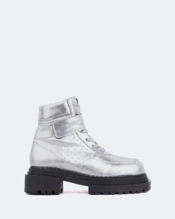 Ankle Boots-L'INTERVALLE Peline Silver Leather