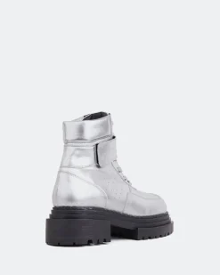 Ankle Boots-L'INTERVALLE Peline Silver Leather