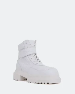 Ankle Boots-L'INTERVALLE Peline White Leather