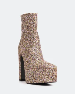 Platform|Ankle Boots-L'INTERVALLE Pepper Brown Glitter