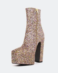 Platform|Ankle Boots-L'INTERVALLE Pepper Brown Glitter