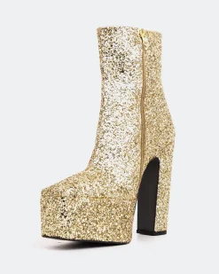 Platform|Ankle Boots-L'INTERVALLE Pepper Gold Glitter