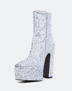 Platform|Ankle Boots-L'INTERVALLE Pepper Silver Glitter