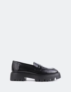 Loafers-L'INTERVALLE Pesaro Black Leather
