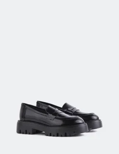 Loafers-L'INTERVALLE Pesaro Black Leather