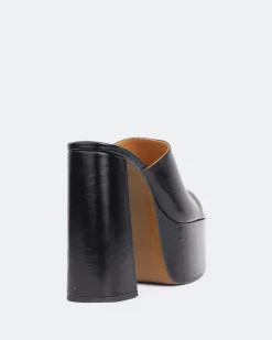 Platform-L'INTERVALLE Piccioli Black Leather
