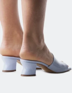 Mid Heels|Mules-L'INTERVALLE Pico Light Blue Naplack