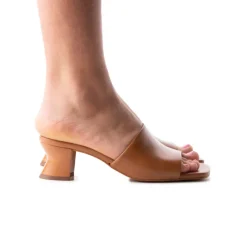 Mid Heels|Mules-L'INTERVALLE Pico Tan Leather