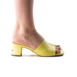 Mid Heels|Mules-L'INTERVALLE Pico Yellow Leather