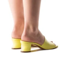 Mid Heels|Mules-L'INTERVALLE Pico Yellow Leather