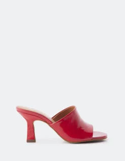 Mid Heels|Mules-L'INTERVALLE Pinto Red Leather