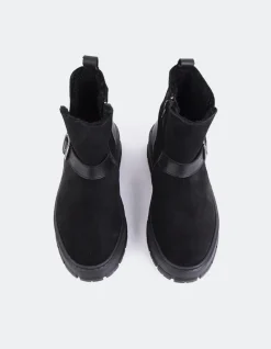 Ankle Boots-L'INTERVALLE Plorin Black Suede