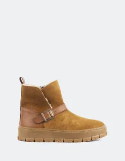 Ankle Boots-L'INTERVALLE Plorin Cognac Suede