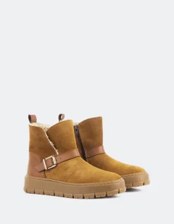 Ankle Boots-L'INTERVALLE Plorin Cognac Suede
