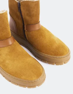 Ankle Boots-L'INTERVALLE Plorin Cognac Suede