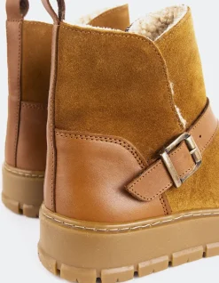 Ankle Boots-L'INTERVALLE Plorin Cognac Suede