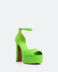 Platform-L'INTERVALLE Porfi Green Leather
