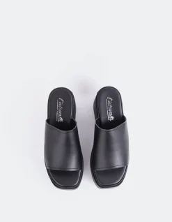 Wedges-L'INTERVALLE Positive Black Leather