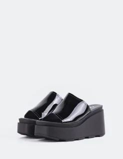 Wedges-L'INTERVALLE Positive Black Patent