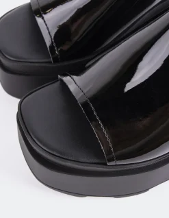 Wedges-L'INTERVALLE Positive Black Patent