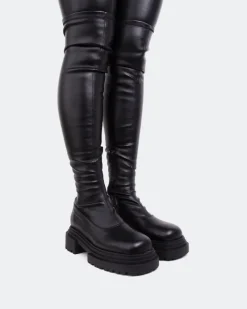 Over-the-knee-L'INTERVALLE Potka Black Stretch